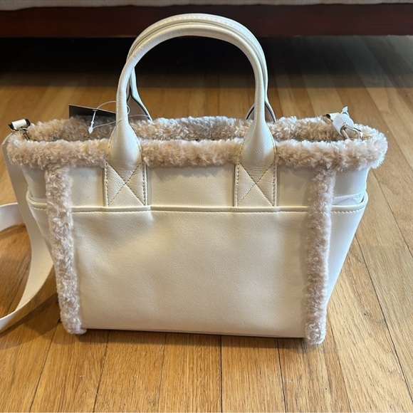 NWT Kate Spade ♠️ Jett Faux Shearling Small Tote in Meringue - Picture 3 of 10